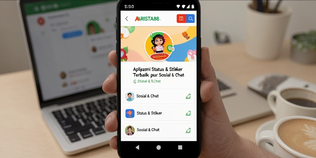 Tampilan antarmuka stiker ARISTA88 yang menarik dan interaktif.