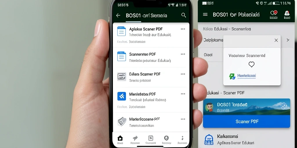 Tampilan antarmuka dan fungsi utama BOS01 sebagai Scanner PDF.