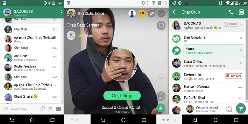 Antarmuka GACOR518 untuk chatting grup yang interaktif dan user-friendly.