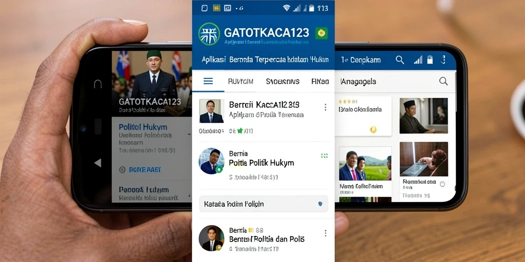 Antarmuka utama GATOTKACA123 yang menampilkan berita politik dan hukum terkini.