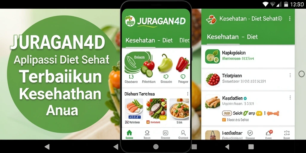 Antarmuka aplikasi JURAGAN4D yang menarik dan fungsional untuk Diet Sehat.