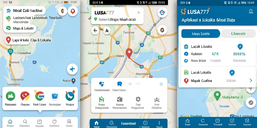 Screenshot utama LUSA777 menampilkan fitur pelacakan lokasi yang jelas.