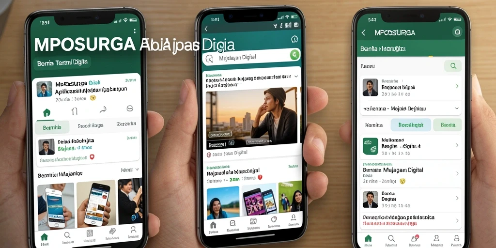 Tampilan antarmuka aplikasi MPOSURGA yang modern dan menarik.
