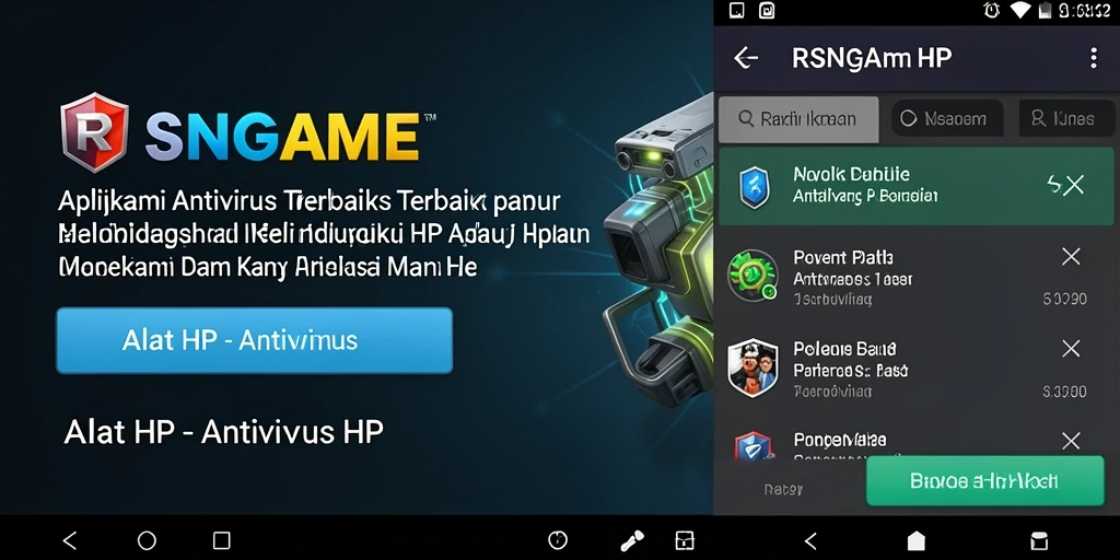 Tampilan antarmuka bersih dan modern dari aplikasi RSNGAME.