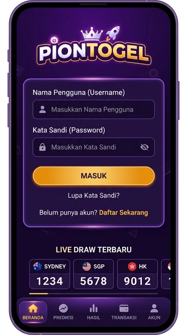 Masuk Akun Piontogel di Android Anda